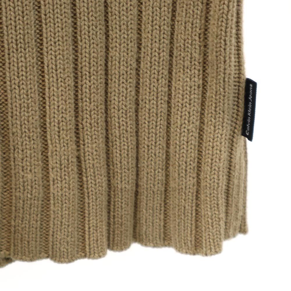 Calvin klein Jeans カルバンクラインジーンズ 長袖 ニットジャケット M ブラウン系 メンズ