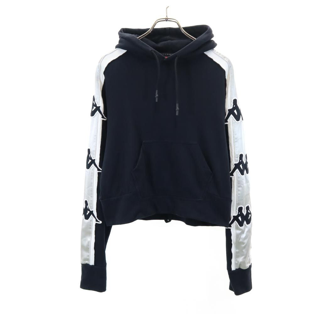 Kappa カッパ 長袖 スウェットパーカー L ブラック系 レディース