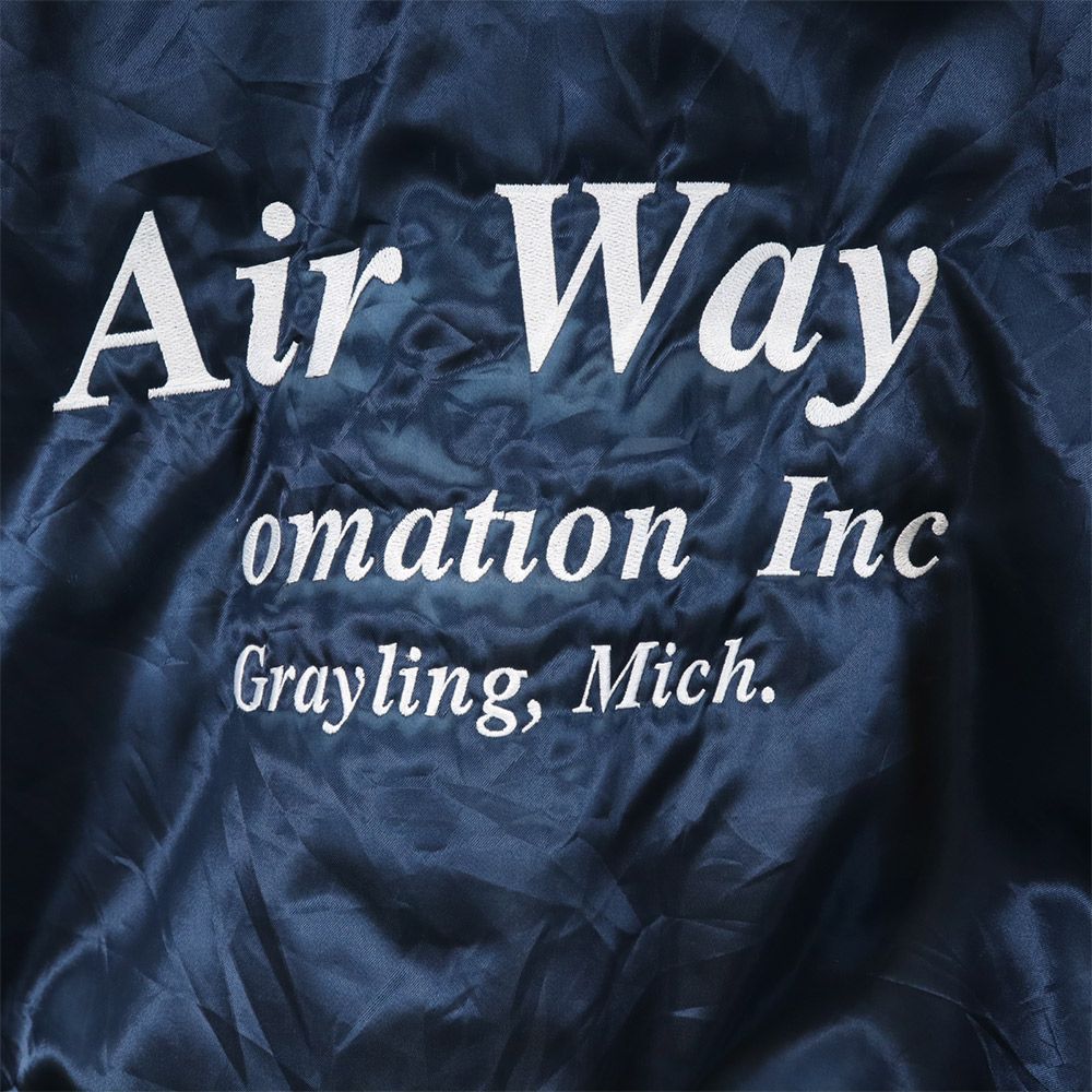 キングルイ 80s USA製 ヴィンテージ コーチジャケット 長袖 スタジャン 3XL ネイビー系 KING LOUIE ビッグサイズ 裏キルティング メンズ