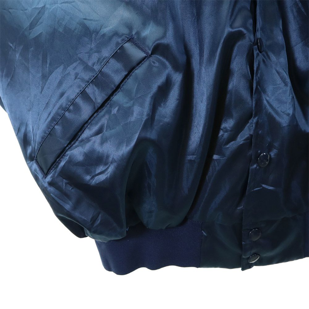 キングルイ 80s USA製 ヴィンテージ コーチジャケット 長袖 スタジャン 3XL ネイビー系 KING LOUIE ビッグサイズ 裏キルティング メンズ