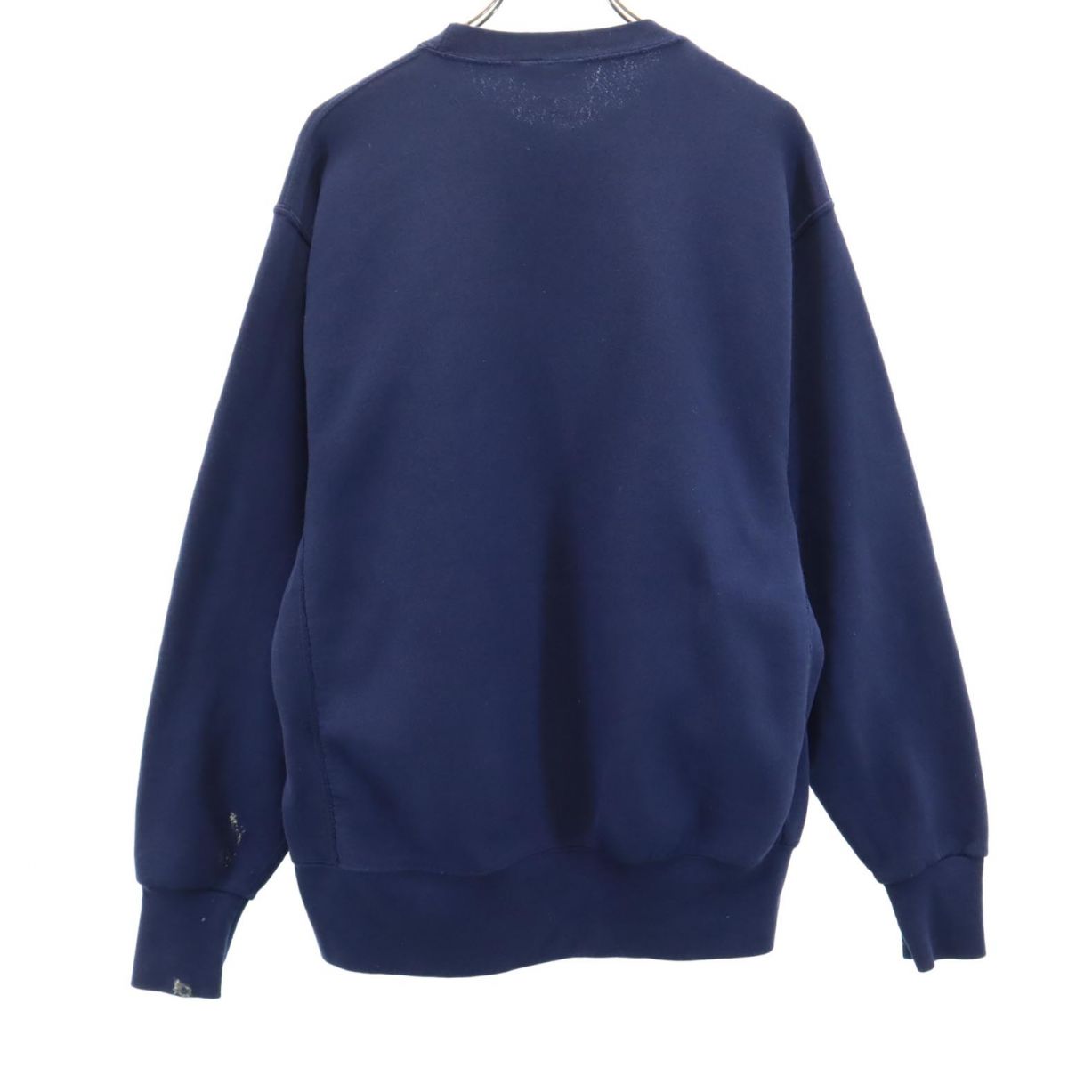 90s USA製 オールド 長袖 トレーナー XL ネイビー 裏起毛 スウェット メンズ