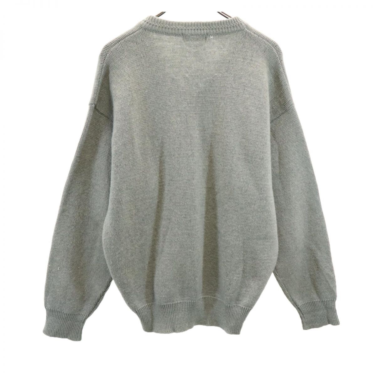 Arnold Palmer アーノルドパーマー 90s ウールブレンド オールド 長袖 Vネック セーター L グレー系 ニット メンズ