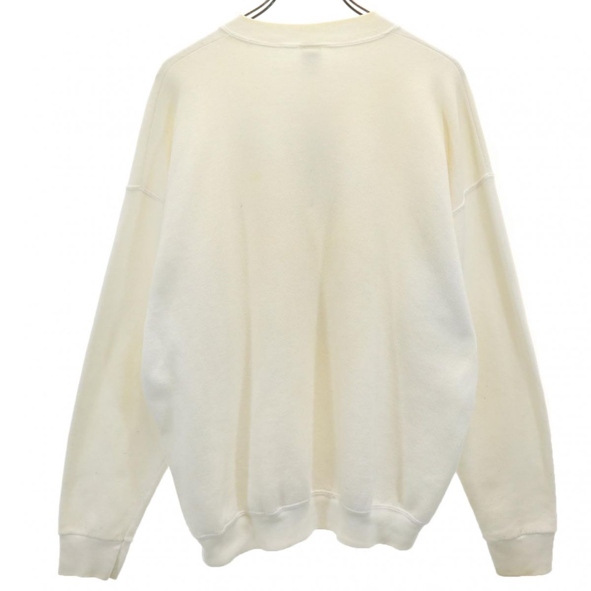 FRUIT OF THE LOOM フルーツオブザルーム 90s オールド 長袖 トレーナー XL ホワイト スウェット 裏起毛 メンズ