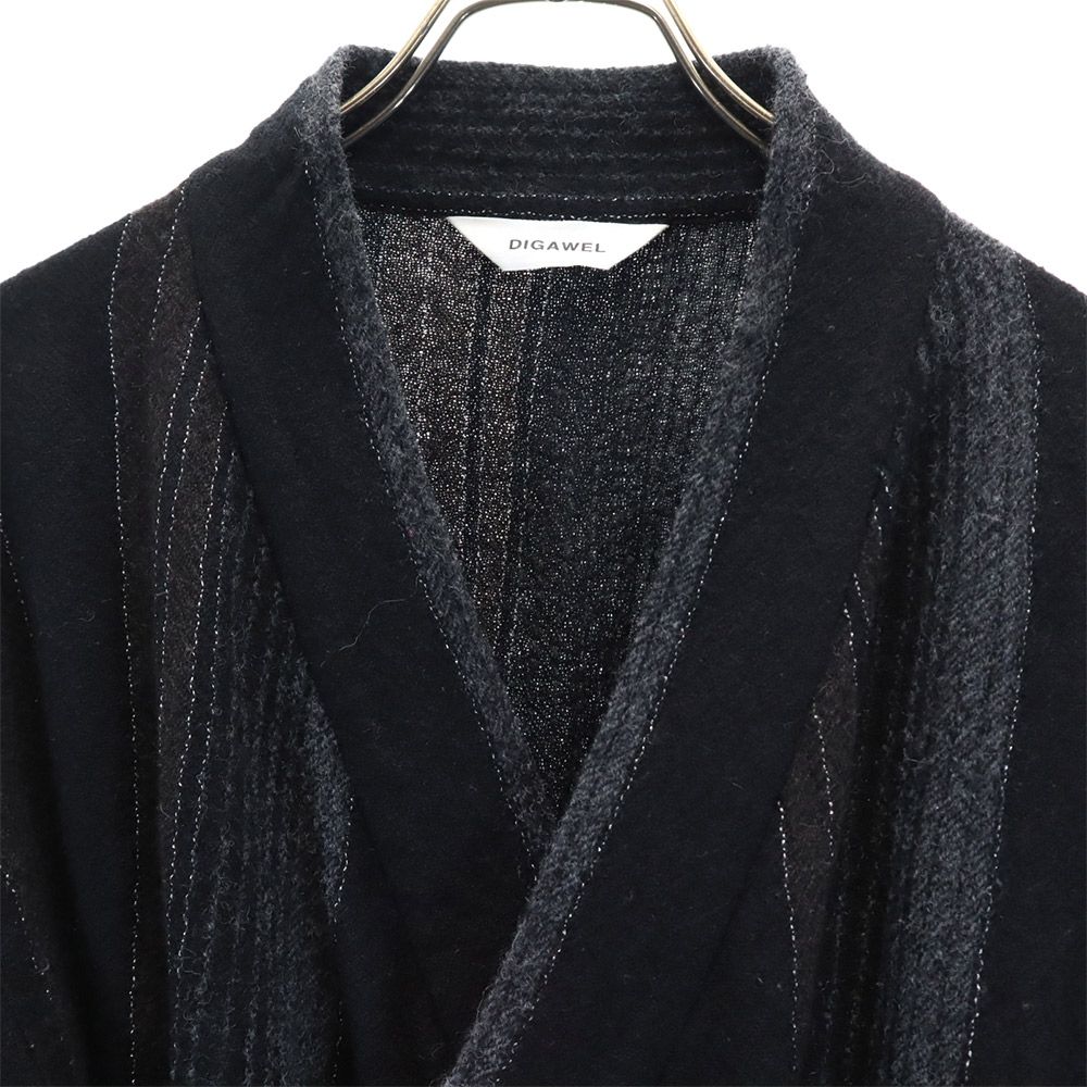 ディガウェル 長袖 カシュクール ニット 1 ブラック系 DIGAWEL メンズ