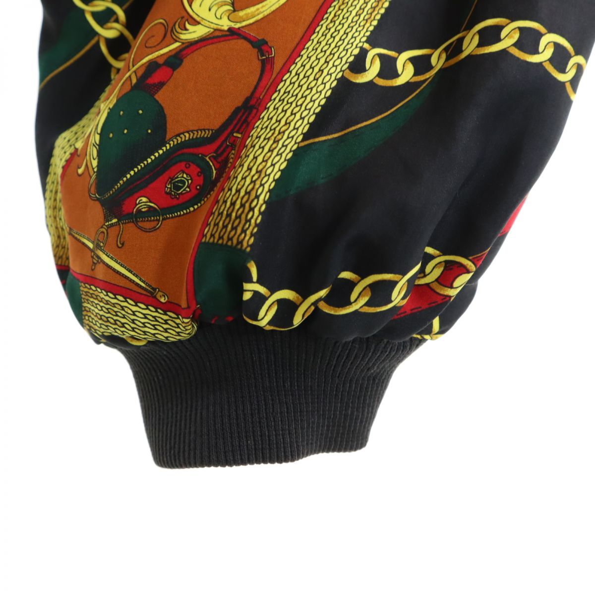 オールド 90s 総柄 リバーシブル キルティングジャケット L ブラック系 OLD メンズ