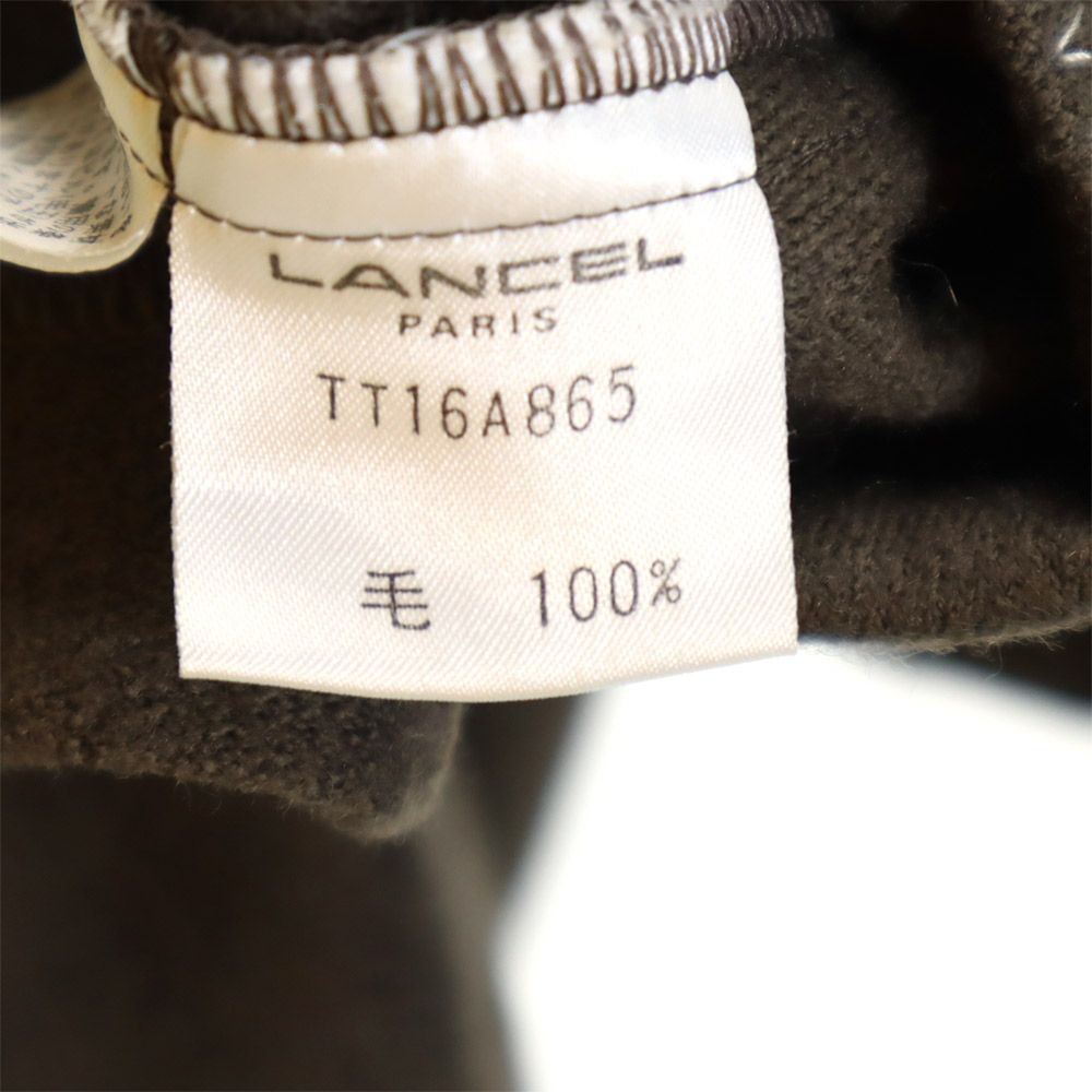 ランセル 長袖 ウール シャツ M ブラウン系 LANCEL レディース