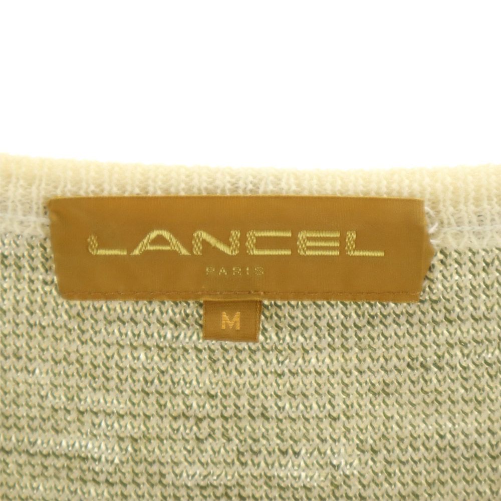ランセル 長袖 ウール セーター M グリーン系 LANCEL ニット メンズ
