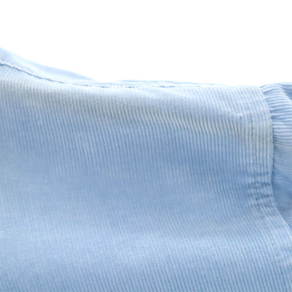 MONOGRAM WORK モノグラムワーク USA製 長袖 コーデュロイ ボタンダウンシャツ S 水色 レディース