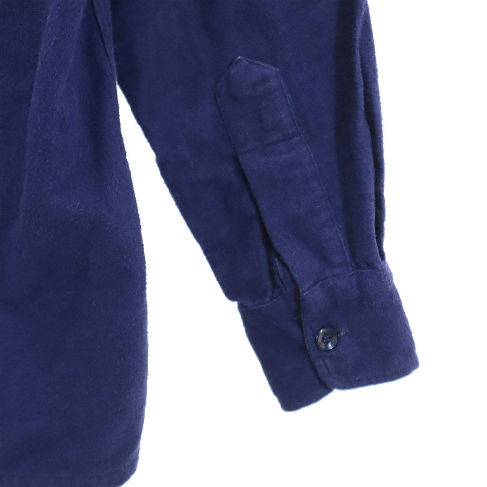 L.L.Bean エルエルビーン 70s ヴィンテージ 筆記体タグ モアシャツ 長袖 シャツ 12 ネイビー キッズ