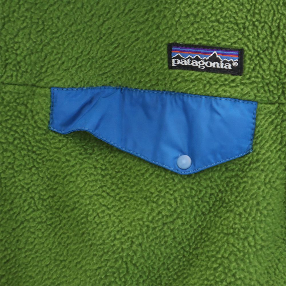 パタゴニア USA製 ハーフボタン フリースジャケット XS 黄緑系 patagonia プルオーバー メンズ