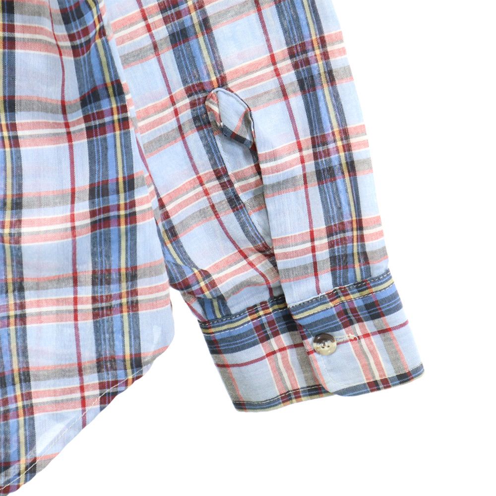 Levi's リーバイス 70s ヴィンテージ チェック柄 長袖 シャツ L ブルー メンズ