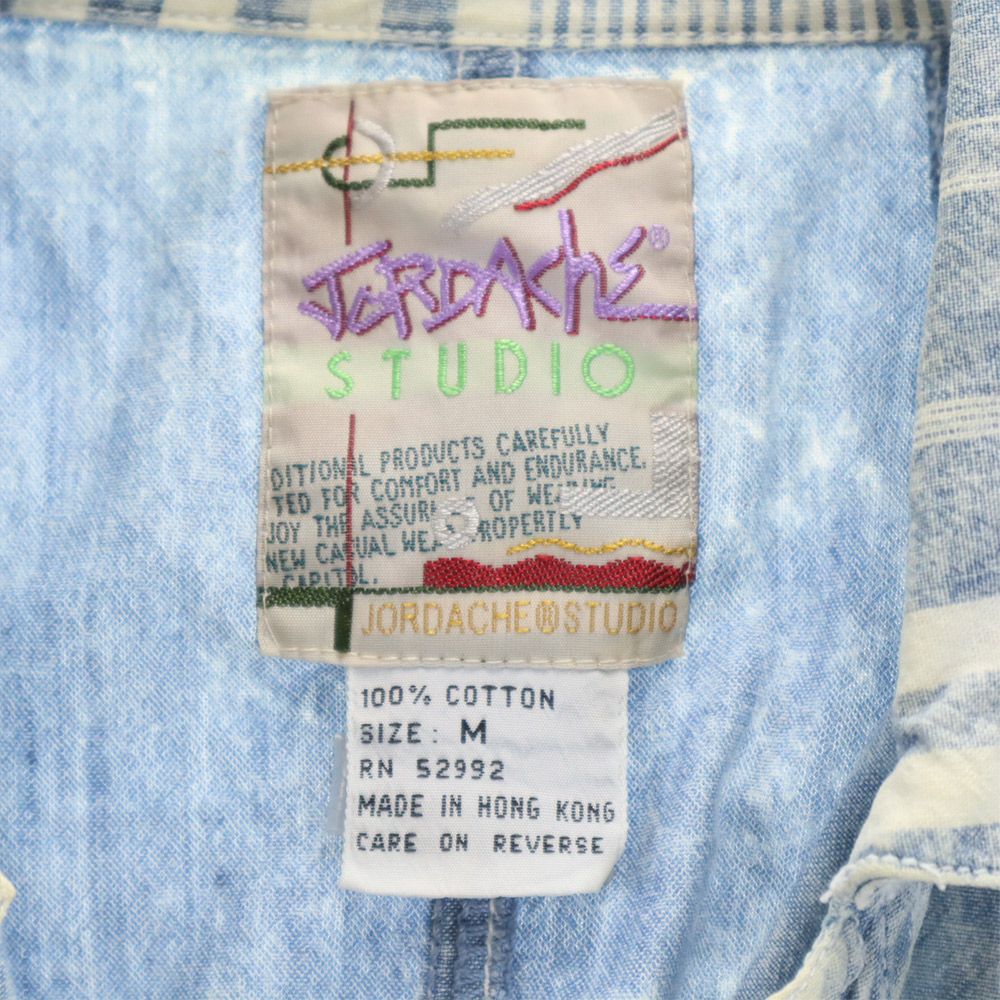 JCRDACHS STUDIO 80s 90s オールド デザイン 長袖 シャツ M ブルー系 レディース