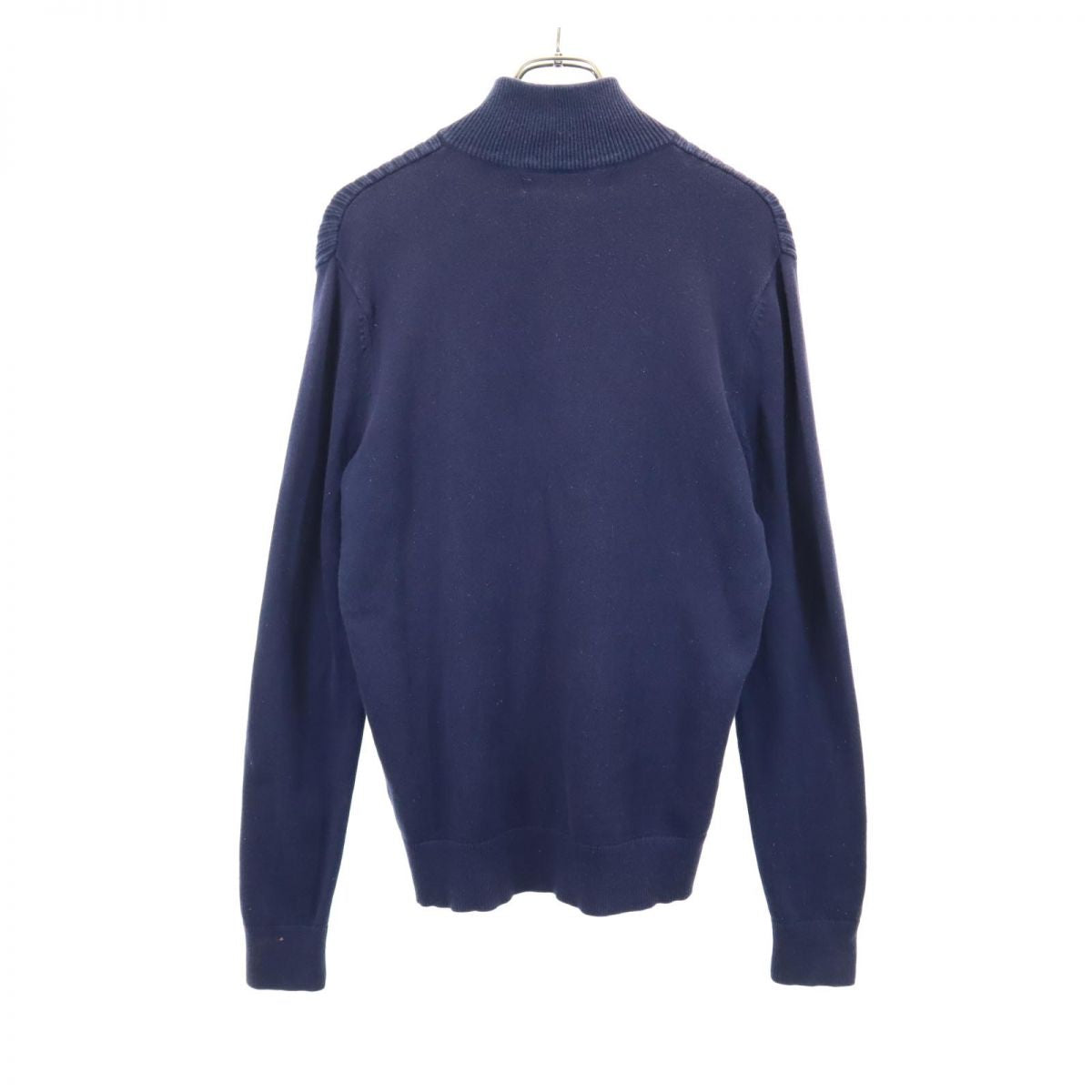 Calvin klein Jeans カルバンクラインジーンズ 長袖 ハーフジップ コットンニット セーター M ネイビー メンズ