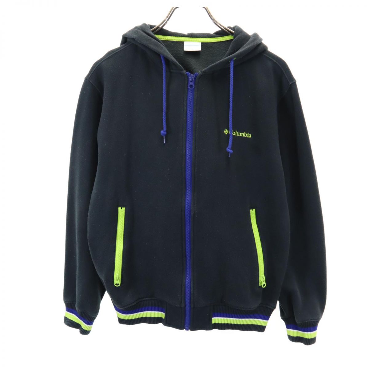 Columbia コロンビア アウトドア 長袖 ジップパーカー S 黒 裏起毛 メンズ