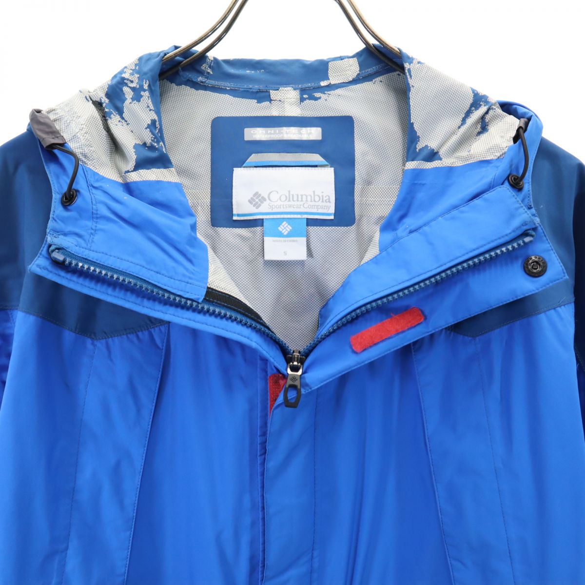 コロンビア アウトドア ナイロンジャケット S ブルー Columbia フード メンズ
