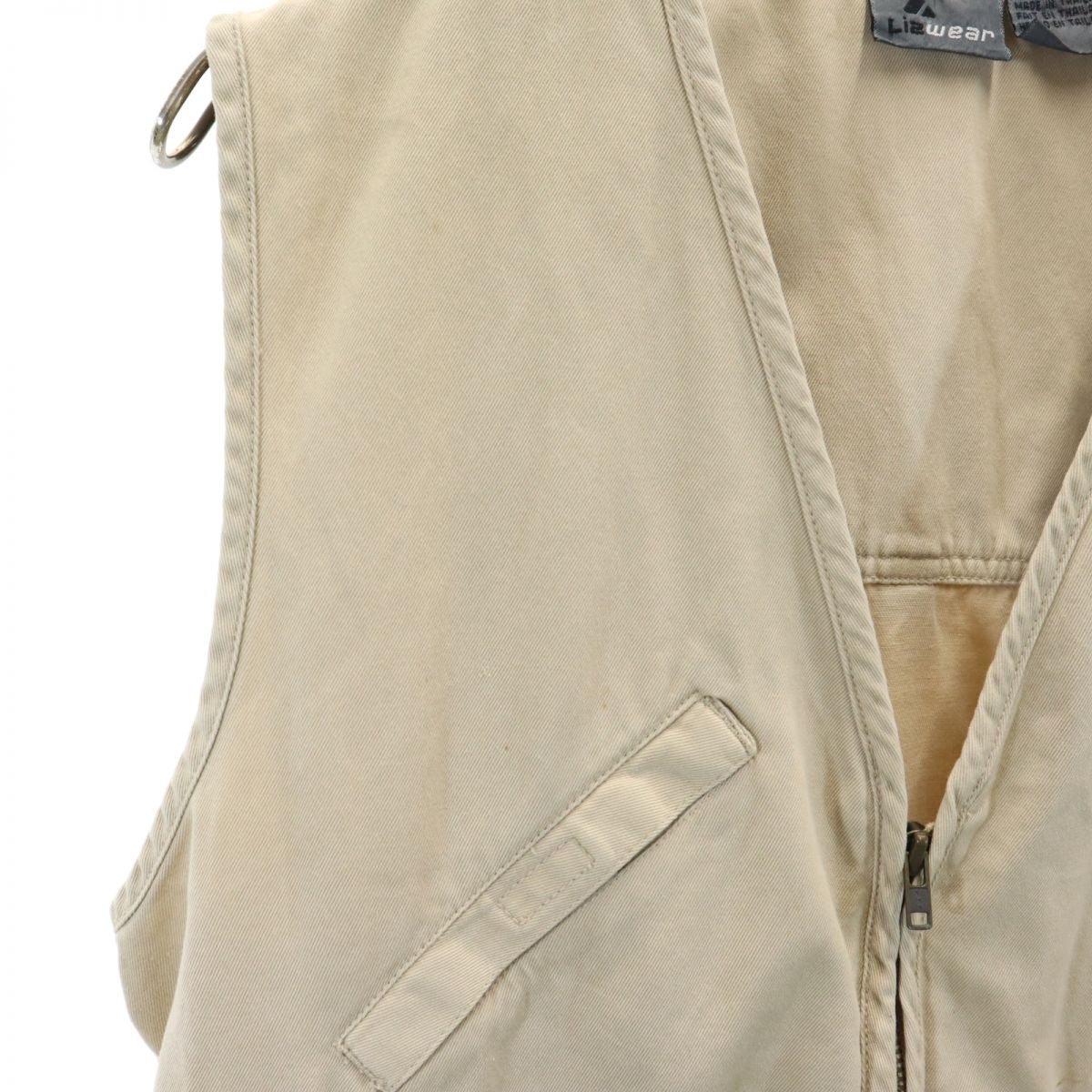 リズウェア ベスト S ブラウン LIZWEAR フィッシング メンズ