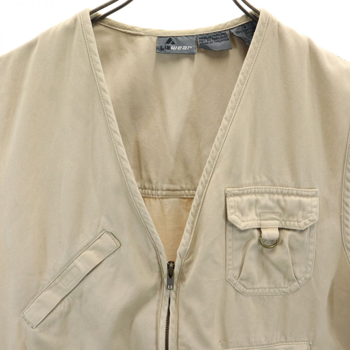 リズウェア ベスト S ブラウン LIZWEAR フィッシング メンズ