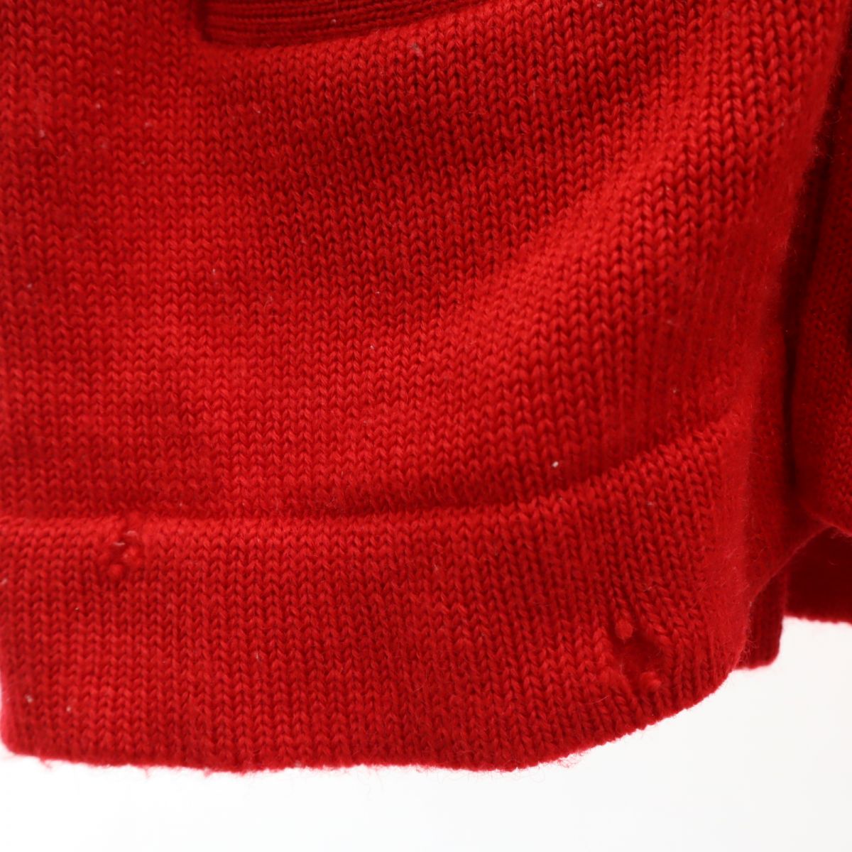 ハーバード ウール 長袖 ニット カーディガン M レッド HARVARD メンズ