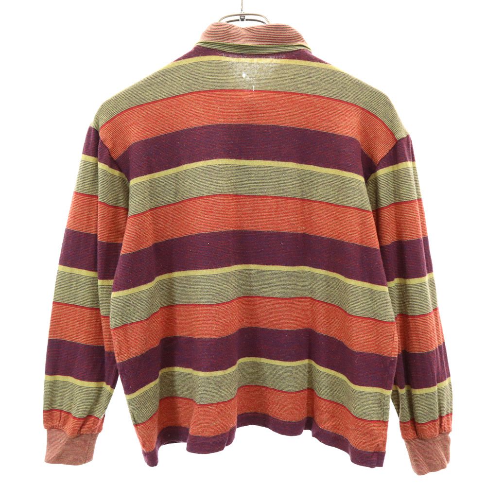 イヴサンローラン 90s オールド ボーダー柄 長袖 ウール ニット ポロシャツ L YVES SAINT LAURENT メンズ