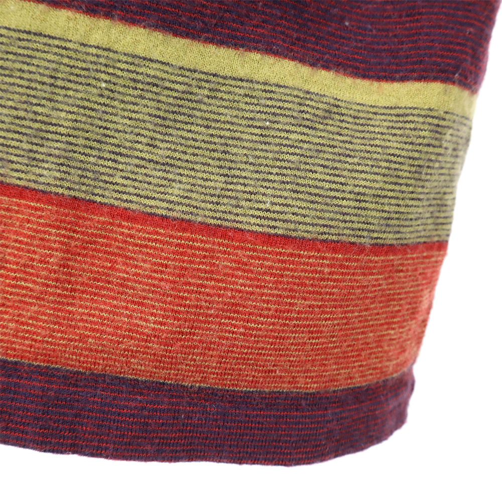 YVES SAINT LAURENT イヴサンローラン 90s オールド ボーダー柄 長袖 ウール ニット ポロシャツ L メンズ