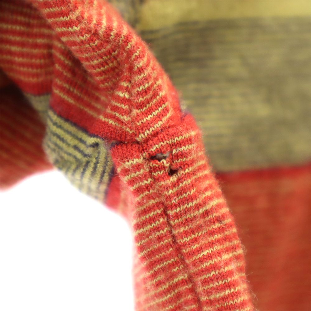 YVES SAINT LAURENT イヴサンローラン 90s オールド ボーダー柄 長袖 ウール ニット ポロシャツ L メンズ