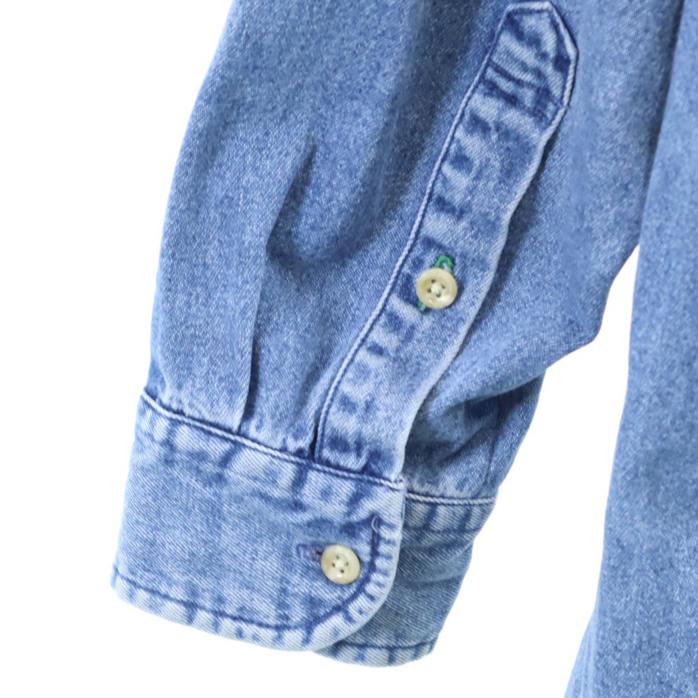 TOMMY HILFIGER トミーヒルフィガー 90s オールド フラッグタグ 長袖 デニム ボタンダウンシャツ L メンズ