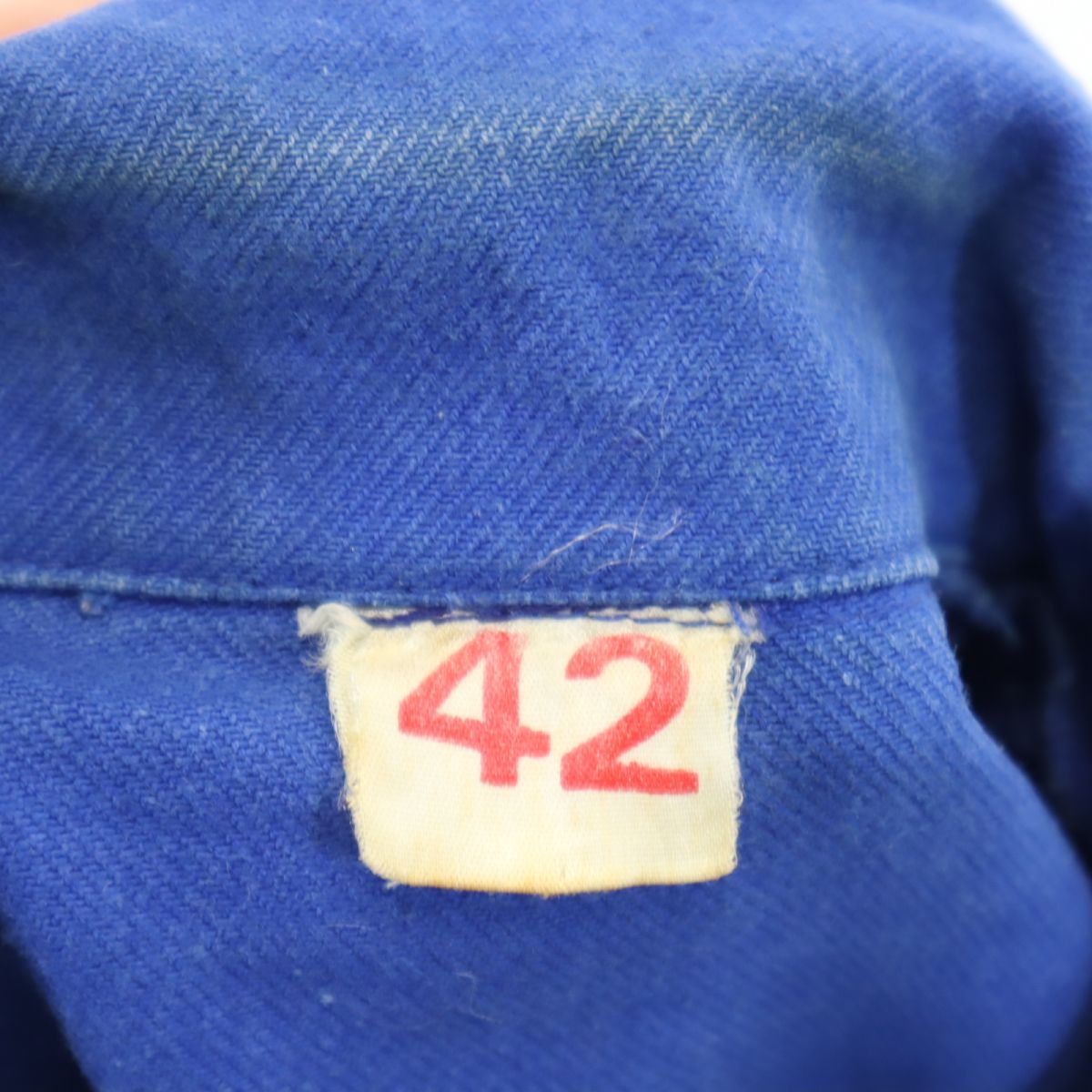 EURO WORK ユーロワーク 80s ヴィンテージ 長袖 ワークジャケット 42 ブルー メンズ