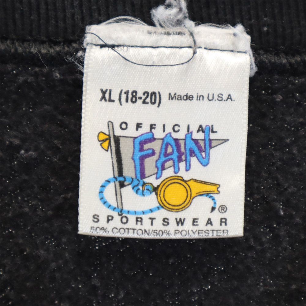 Warner Bros ワーナーブラザーズ 90s シカゴブルス USA製 長袖 トレーナー XL（18-20） ブラック スウェット 裏起毛 キッズ