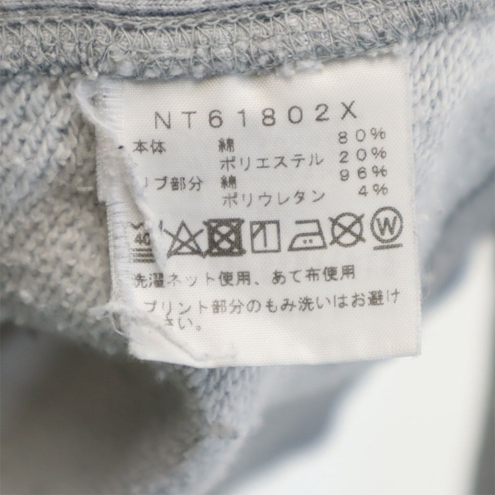 THE NORTH FACE ザノースフェイス NT61802X プリント 長袖 アウトドア トレーナー L グレー スウェット メンズ