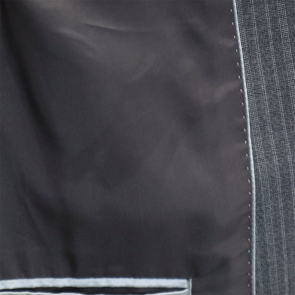 LANVIN ランバン 日本製 ストライプ柄 ウール テーラードジャケット 93-82-165 R46 グレー COLLECTION メンズ