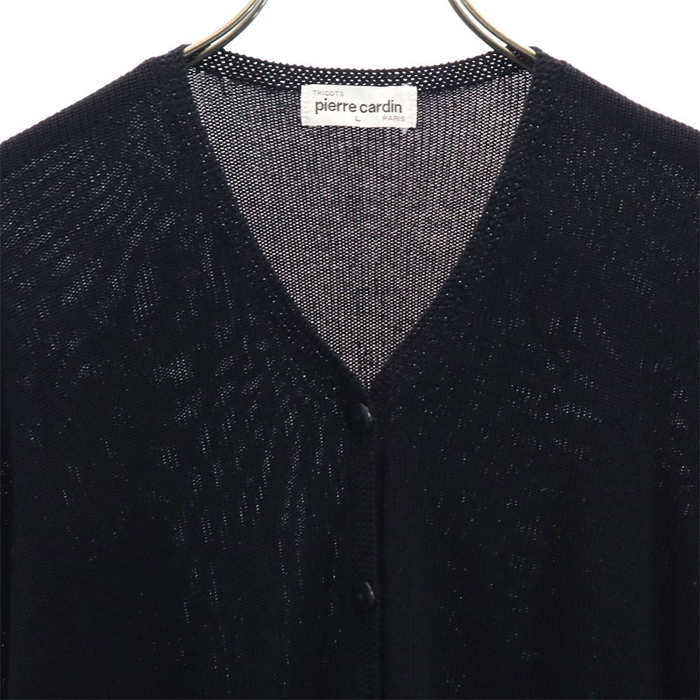 ピエールカルダン オールド 長袖 カーディガン L ブラック Pierre Cardin レディース