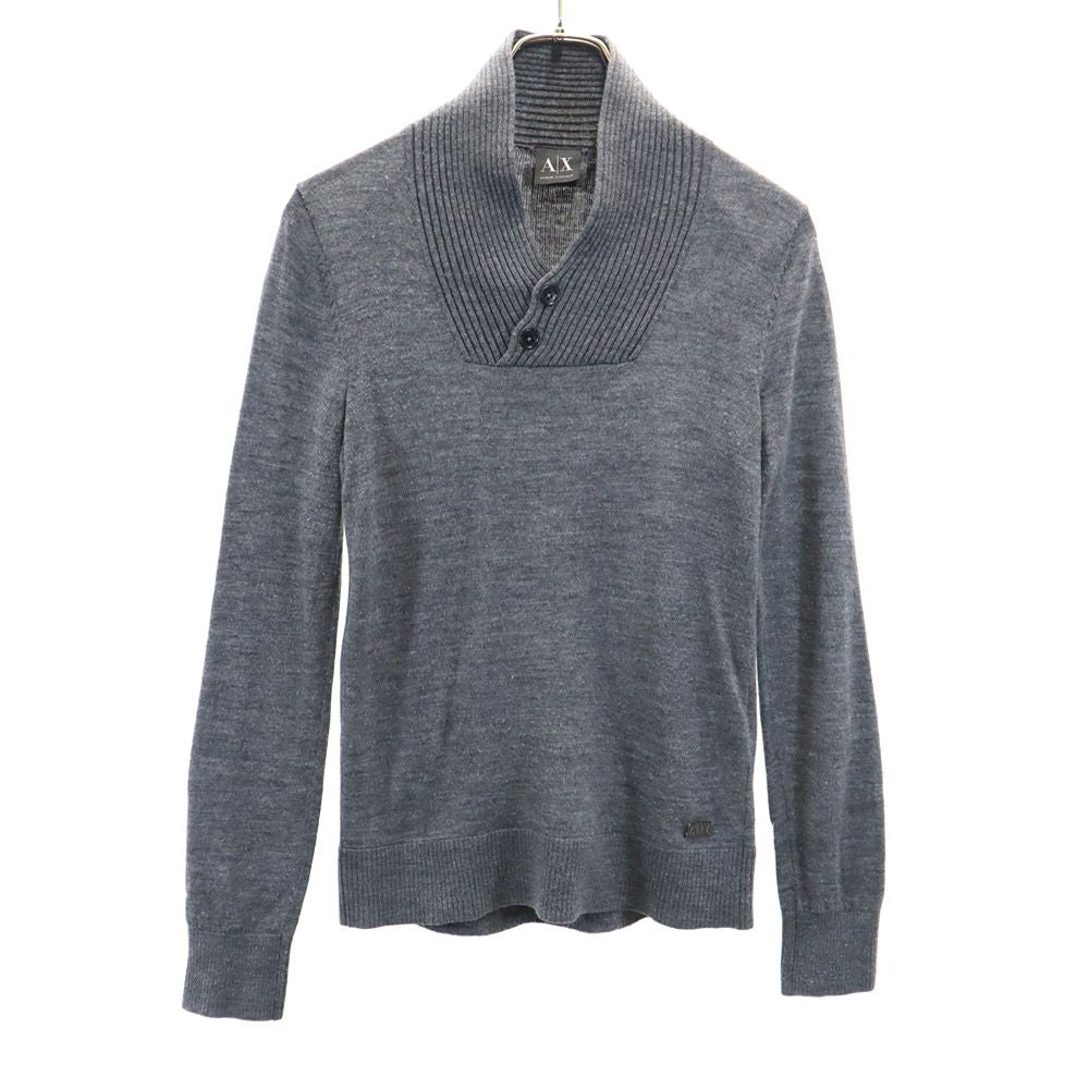 ARMANI EXCHANGE アルマーニエクスチェンジ ウールブレンド 長袖 セーター XS グレー ニット メンズ
