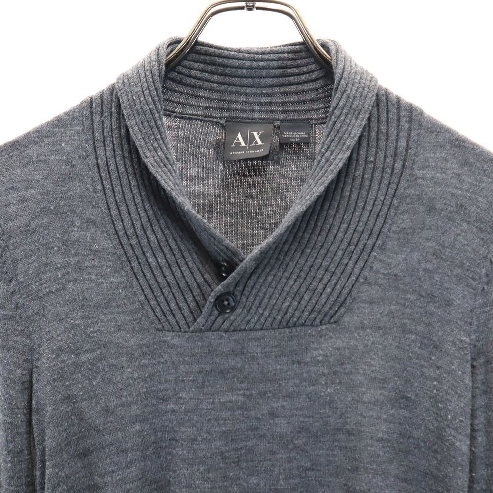 ARMANI EXCHANGE アルマーニエクスチェンジ ウールブレンド 長袖 セーター XS グレー ニット メンズ