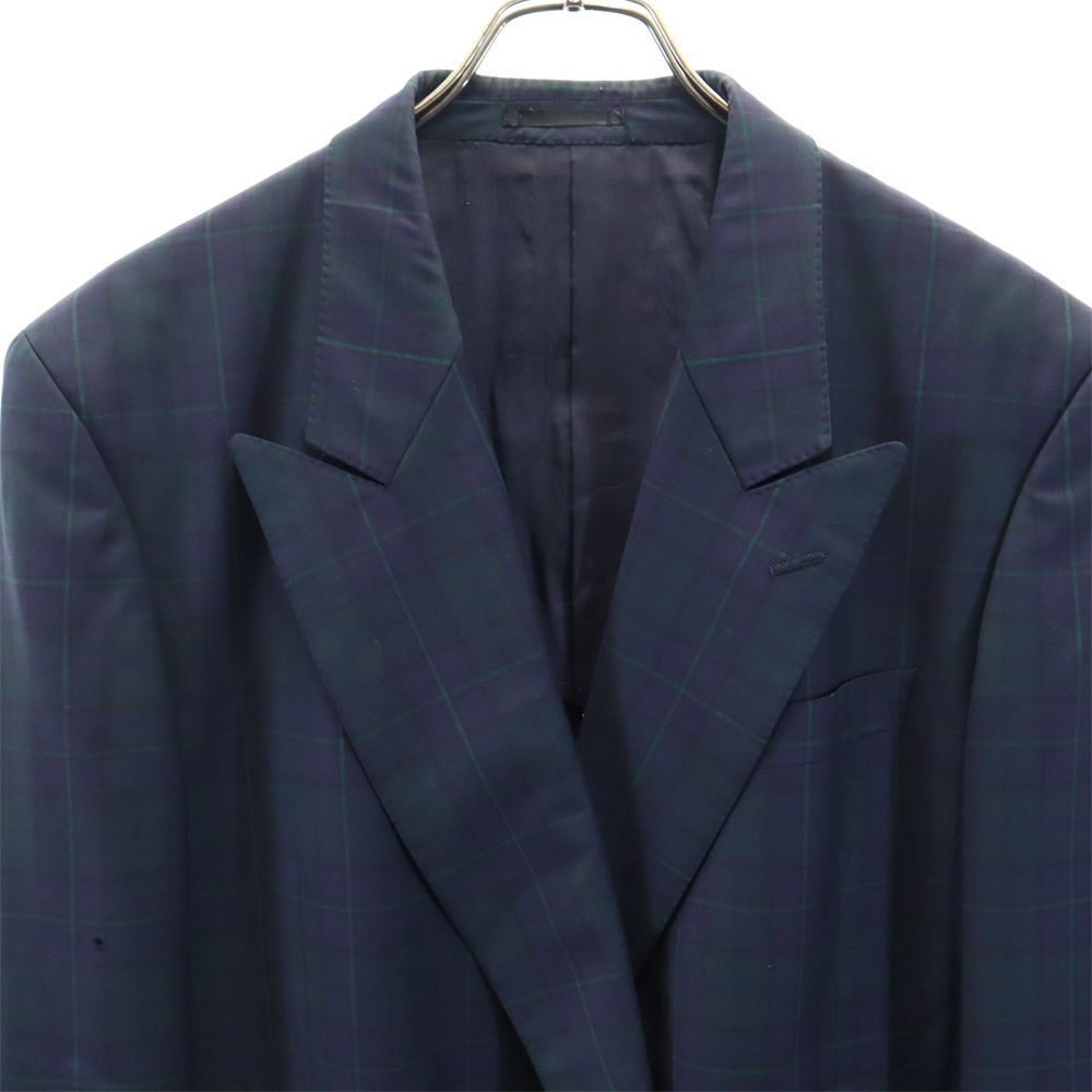 LANVIN ランバン 90s ウール オールド 長袖 テーラードジャケット ST48-55 ネイビー系 メンズ