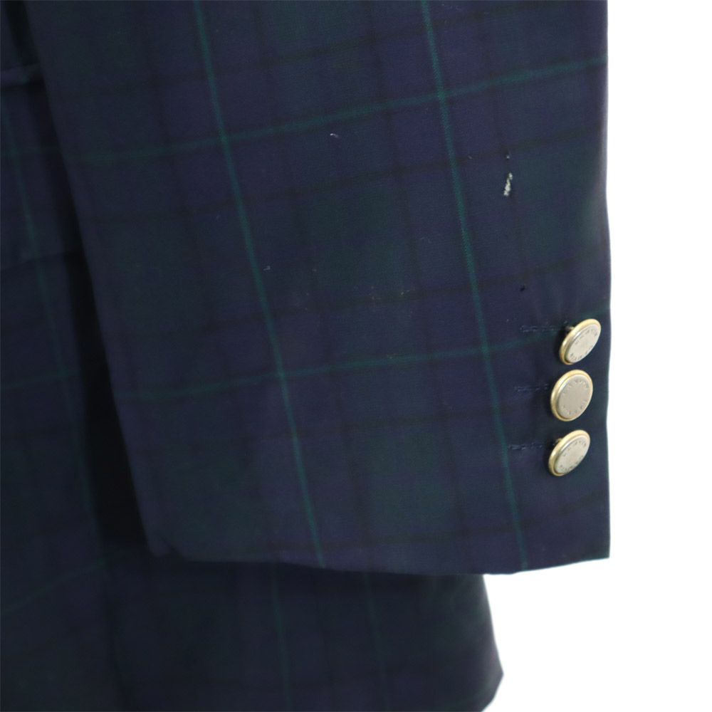 LANVIN ランバン 90s ウール オールド 長袖 テーラードジャケット ST48-55 ネイビー系 メンズ