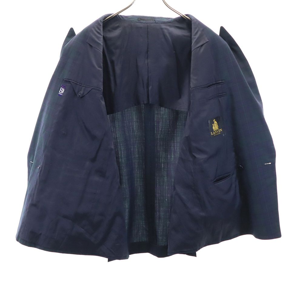 LANVIN ランバン 90s ウール オールド 長袖 テーラードジャケット ST48-55 ネイビー系 メンズ