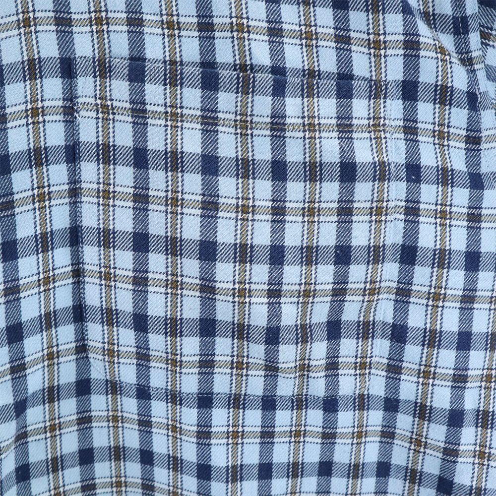 UNIQLO ユニクロ 長袖 チェックシャツ L ブルー系 メンズ