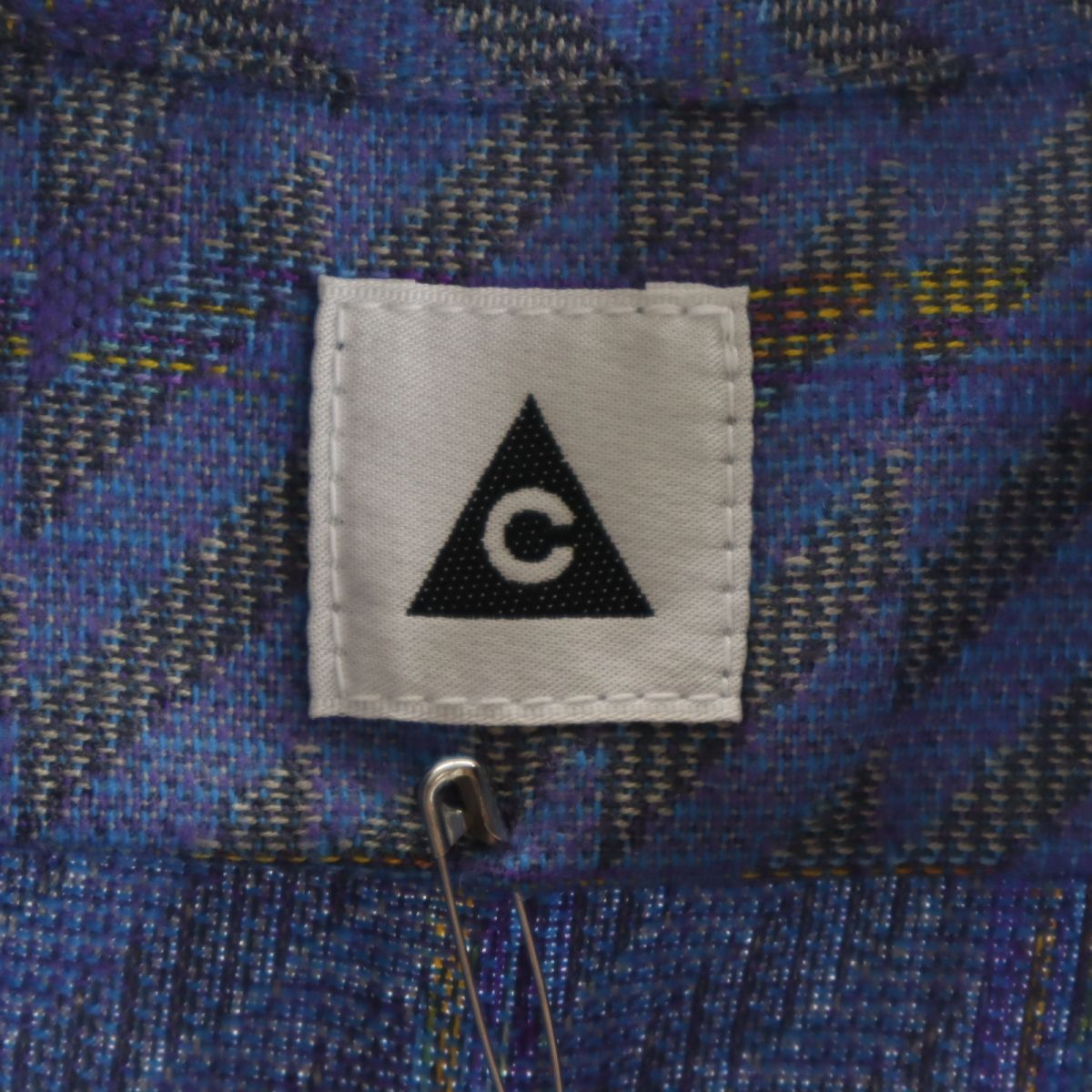 未使用 テンジカイJACK テンジカイジャック 未使用 日本製 総柄 長袖 ウールブレンド シャツジャケット ブルー系 タグ付き メンズ