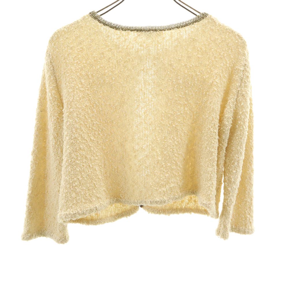 LANVIN en Bleu ランバンオンブルー 90s 日本製 長袖 ニット カーディガン 38 アイボリー系 オールド ヴィンテージ レディース