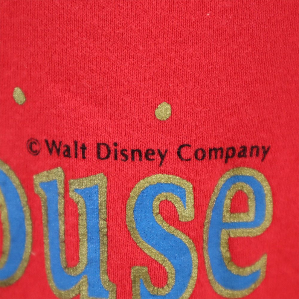 Mickey Family ミッキーファミリー 90s ミッキーマウス プリント 長袖 トレーナー レッド スウェット オールド ヴィンテージ メンズ