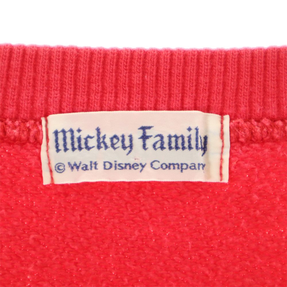 Mickey Family ミッキーファミリー 90s ミッキーマウス プリント 長袖 トレーナー レッド スウェット オールド ヴィンテージ メンズ