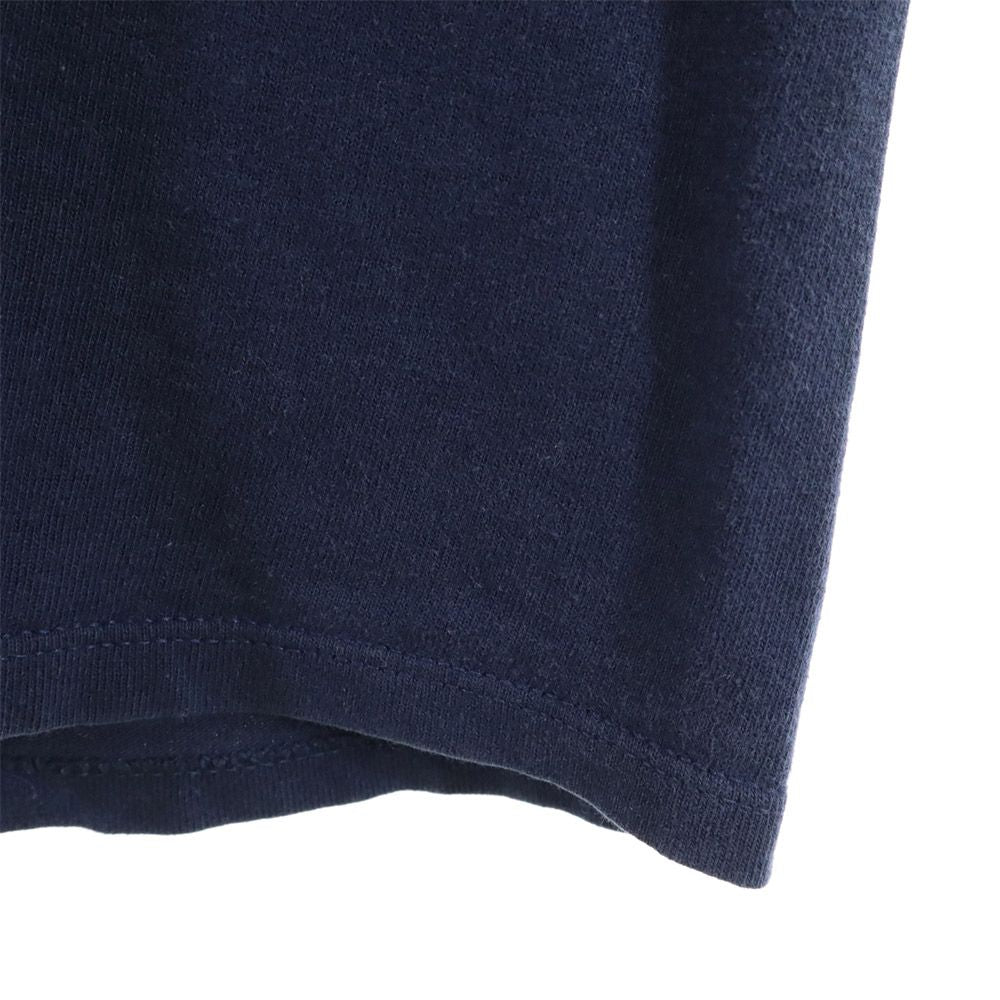 Champion チャンピオン 90s 後期 USA製 プリント 長袖 Tシャツ L ネイビー ロンT オールド ヴィンテージ メンズ