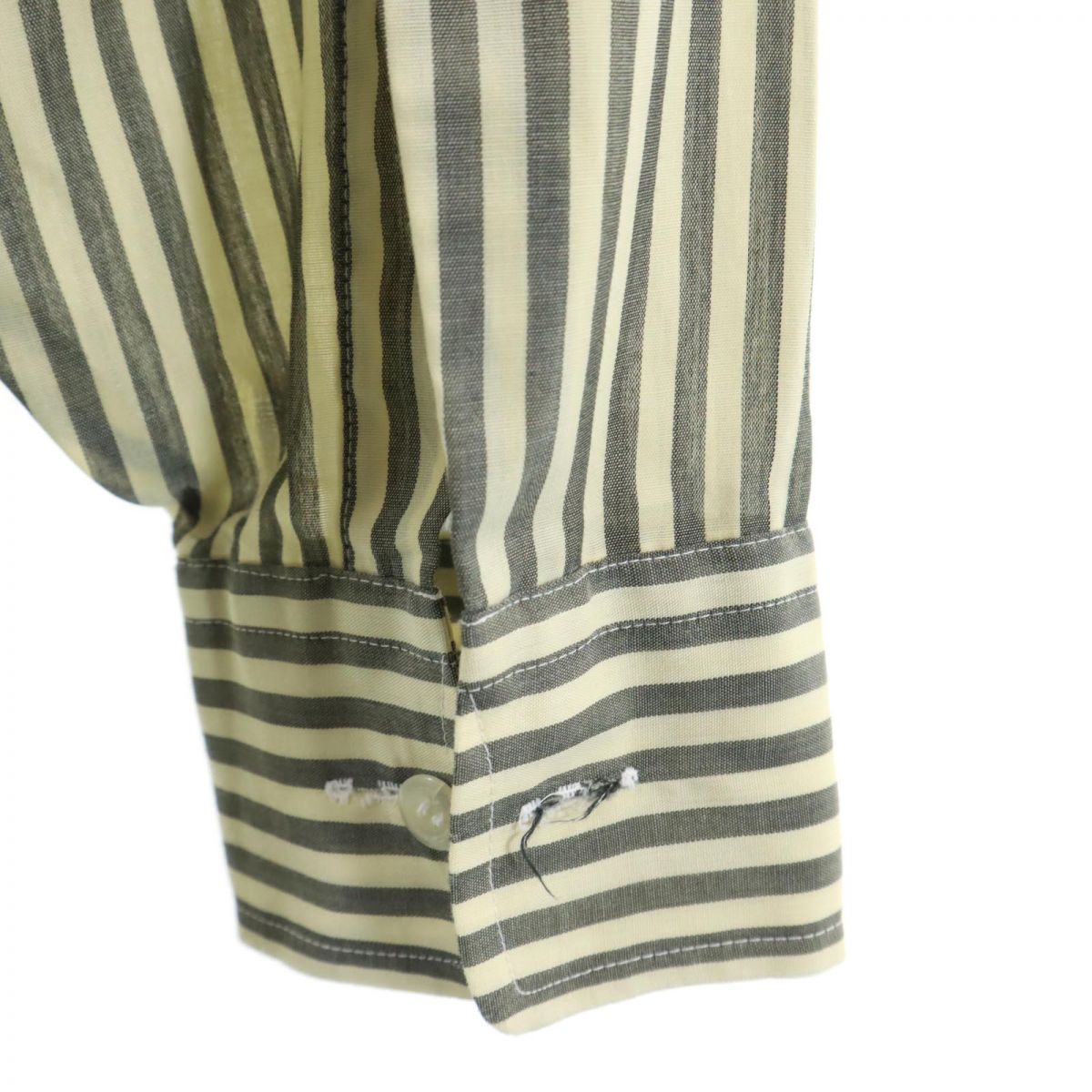 ARROW アロー 70s ストライプ柄 長袖 シャツ グレー×アイボリー オールド ヴィンテージ メンズ