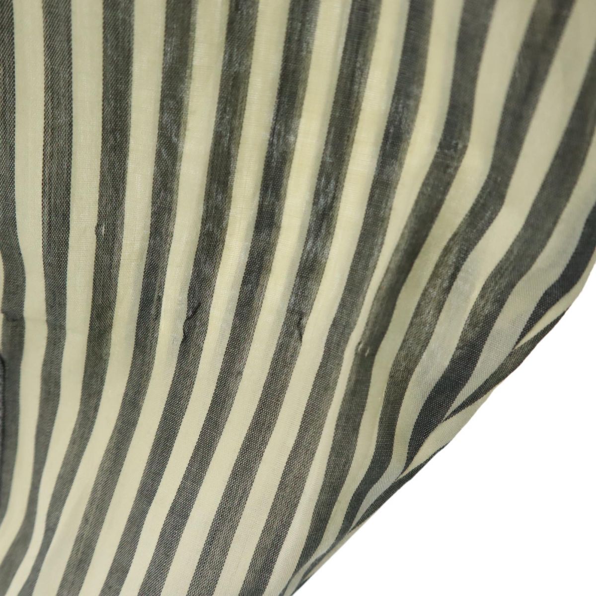 ARROW アロー 70s ストライプ柄 長袖 シャツ グレー×アイボリー オールド ヴィンテージ メンズ