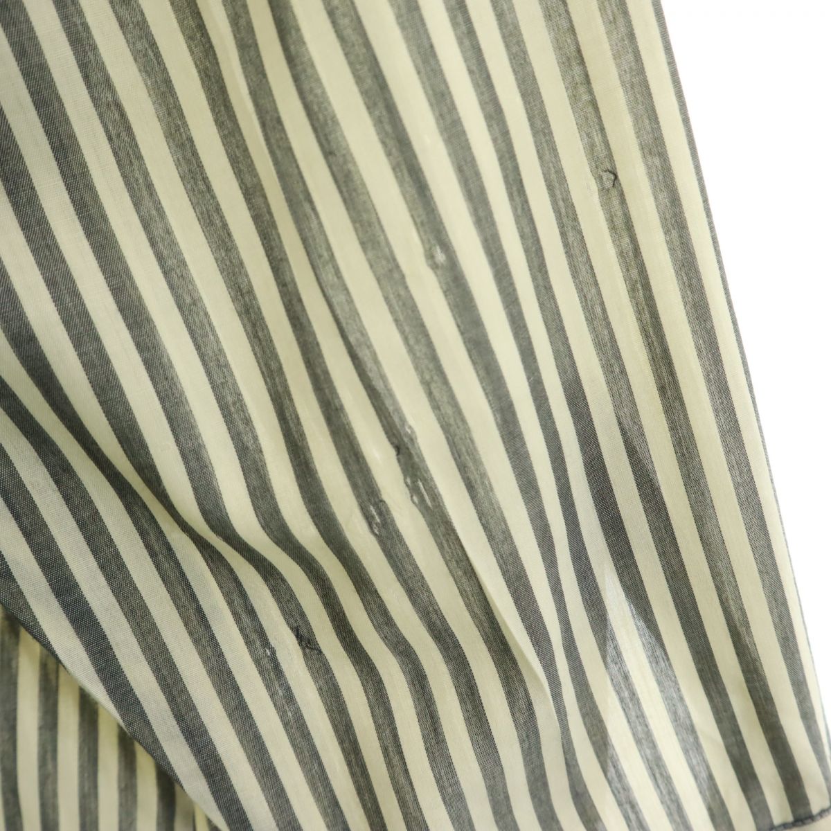 ARROW アロー 70s ストライプ柄 長袖 シャツ グレー×アイボリー オールド ヴィンテージ メンズ