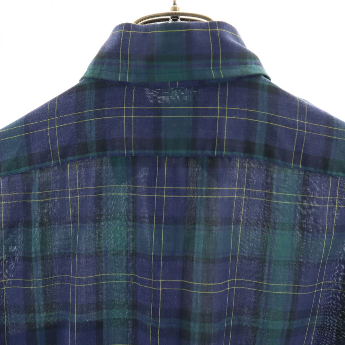 ARROW アロー 80s 90s チェック柄 長袖 ボタンダウンシャツ S ネイビー系 オールド ヴィンテージ メンズ