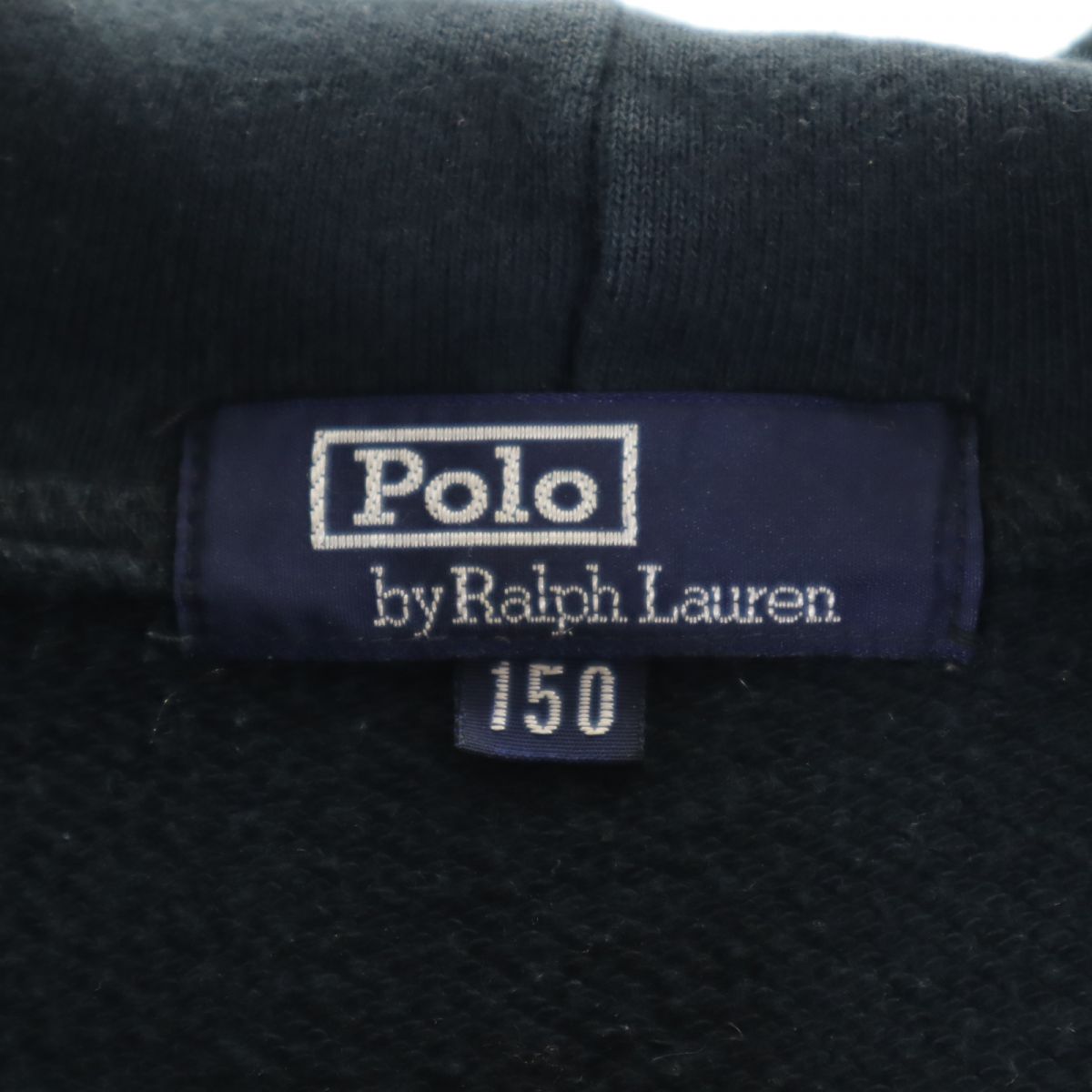 Polo by Ralph Lauren ポロバイラルフローレン 長袖 ジップパーカー 150 黒 スウェット キッズ