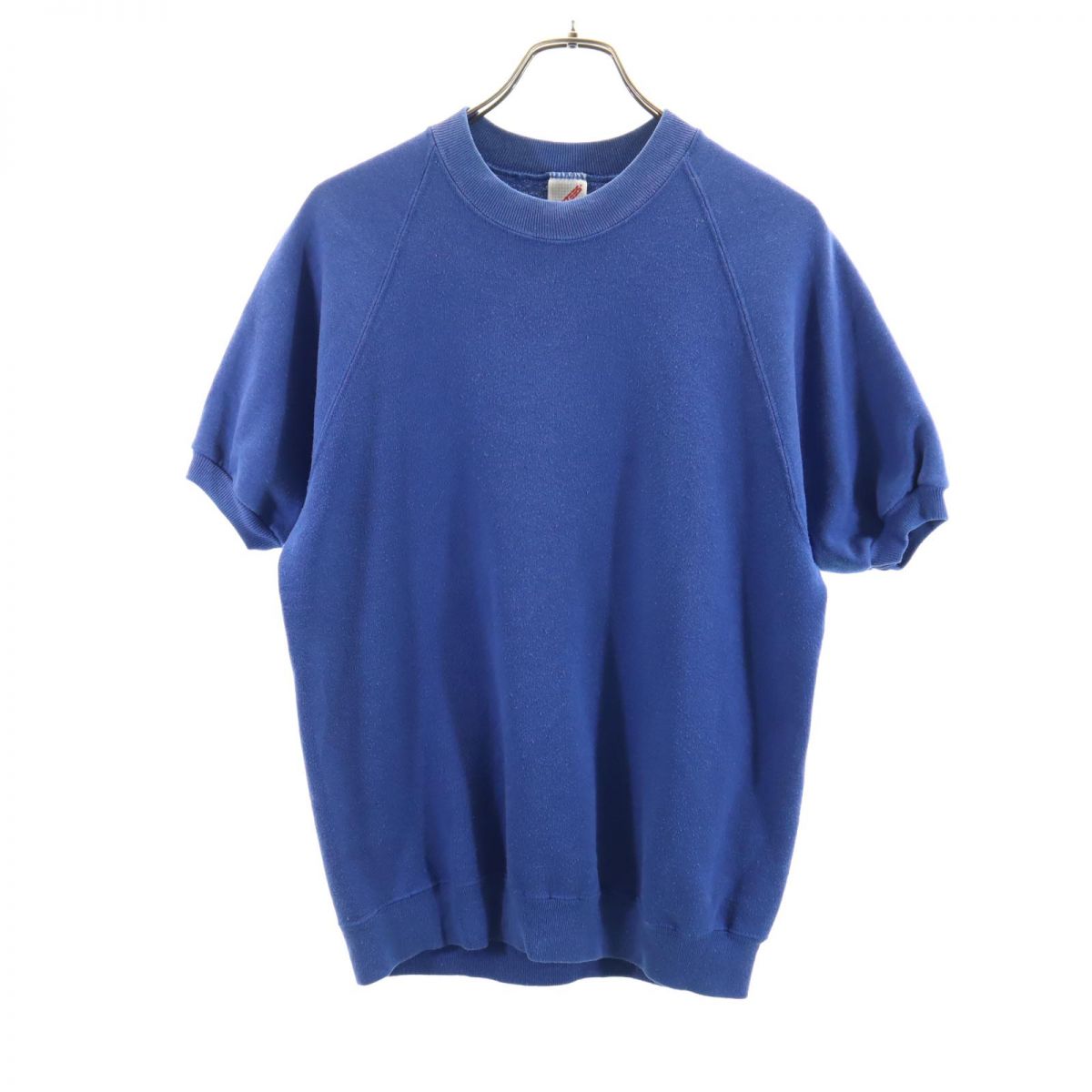 JERZEES ジャージーズ 80s USA製 綿ポリ 半袖 Tシャツ L ブルー系 裏起毛 オールド ヴィンテージ メンズ