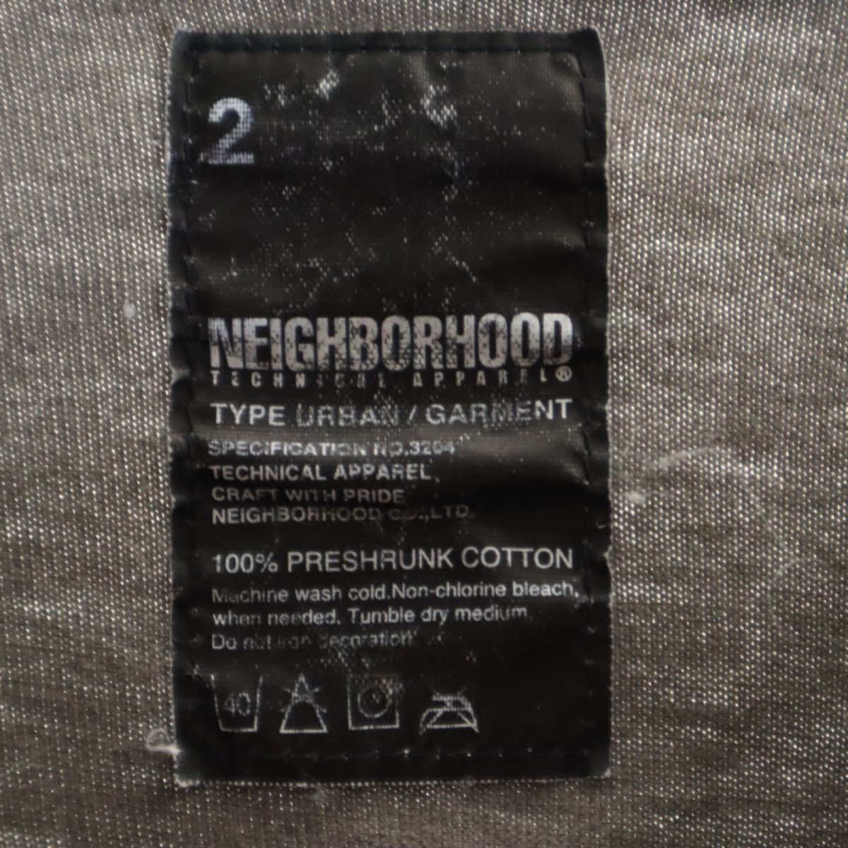 NEIGHBORHOOD ネイバーフッド 日本製 7分袖 Tシャツ 2 グレー系 ロンT メンズ