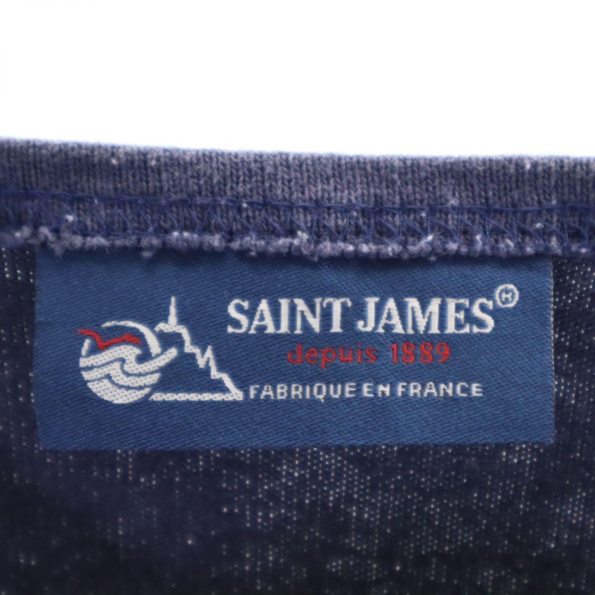 SAINT JAMES セントジェームス 長袖 ボートネック バスクシャツ XXS ネイビー系 ロンT レディース